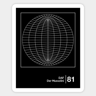 Der Mussolini - Minimalist Style Graphic Design Magnet